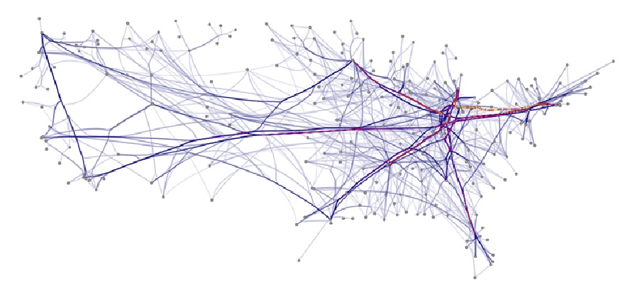US airline route graph